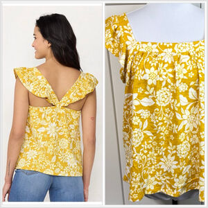 Lauren Conrad ruffle sleeve tank top NWT size large